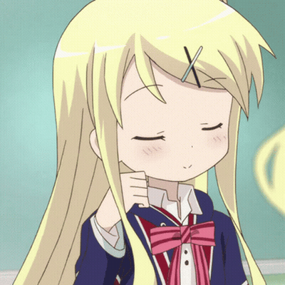 Girl With Blonde Hair And X In Hair GIF