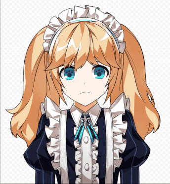 Girl With Blonde Hair In Maid Outfit GIF