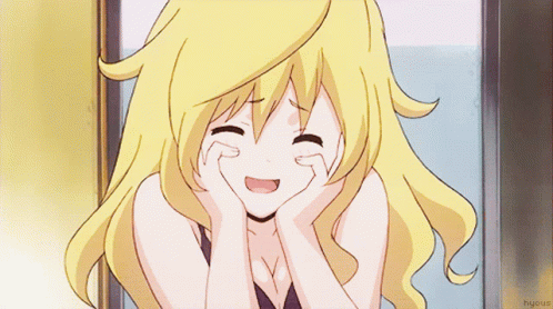 Girl With Blonde Hair Making Funny Face GIF