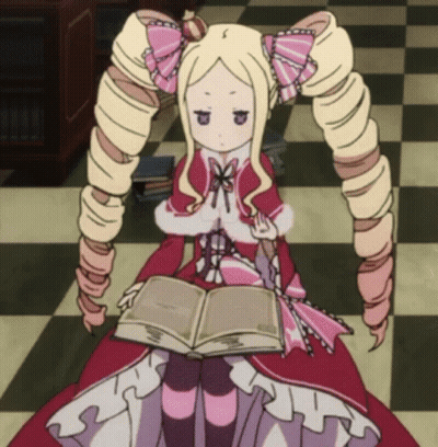 Girl With Blonde Hair Reading Book GIF