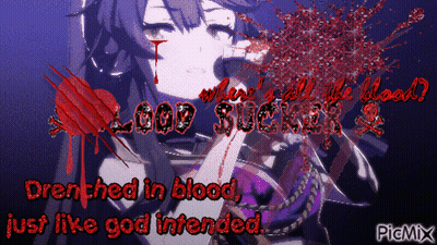 Girl With Blood Coming Out Of Mouth Drowned In Blood Just Like God Intended GIF