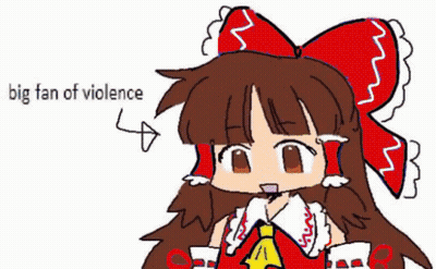 Girl With Blue Bow Says Big Fan Of Violence GIF