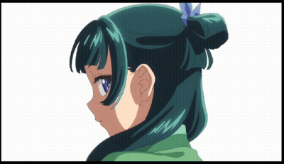 Girl With Blue Eyes And Green Hair GIF