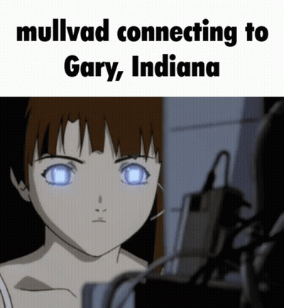 Girl With Blue Eyes Saying Mullvad Connecting To Gary Indiana GIF