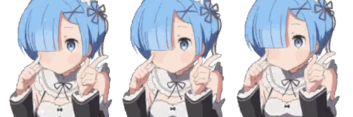 Girl With Blue Hair And Bow Sticker
