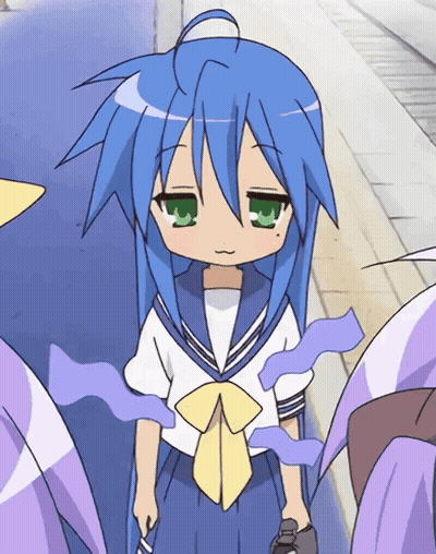 Girl With Blue Hair And Green Eyes GIF