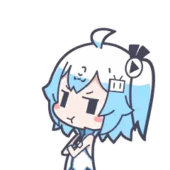 Girl With Blue Hair And Headphones Sticker
