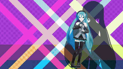 Girl With Blue Hair And Headphones GIF