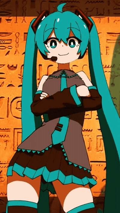 Girl With Blue Hair And Microphone GIF