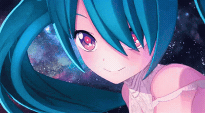 Girl With Blue Hair And Pink Bow Saying Happy Birthday Sheraton GIF