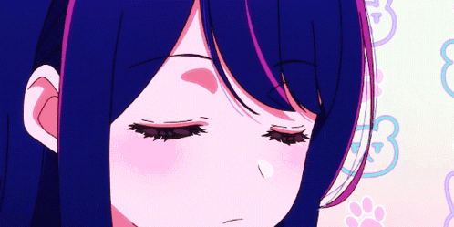 Girl With Blue Hair And Purple Eyes Saying Hola GIF