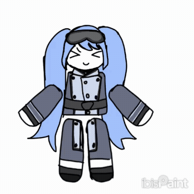 Girl With Blue Hair And Robotic Body GIF