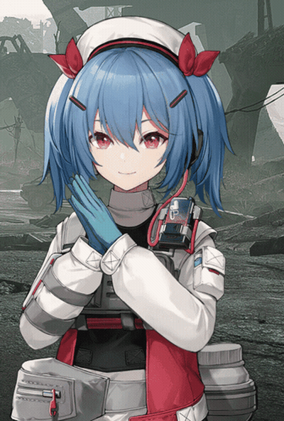 Girl With Blue Hair And White Jacket GIF