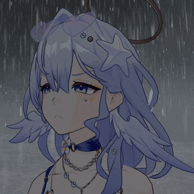 Girl With Blue Hair And Wings GIF