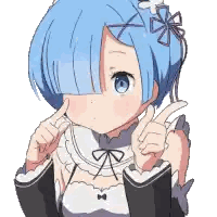 Girl With Blue Hair Giving Thumbs Up Sticker