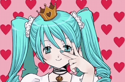 Girl With Blue Hair Holding Cake With Candles GIF