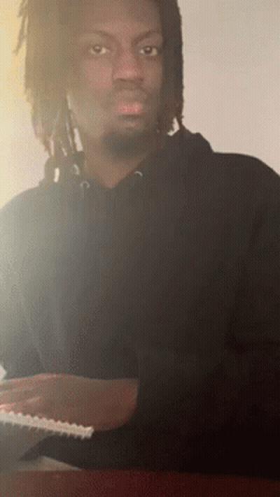Girl With Blue Hair Holding Man's Shirt GIF