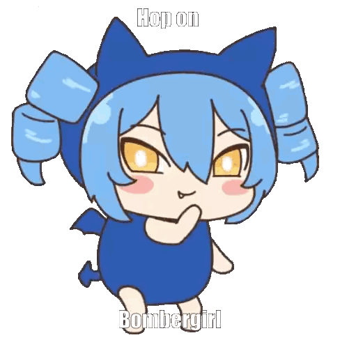 Girl With Blue Hair Hop On Bombergirl Sticker