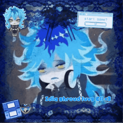 Girl With Blue Hair Idia Shroud Luvs GIF