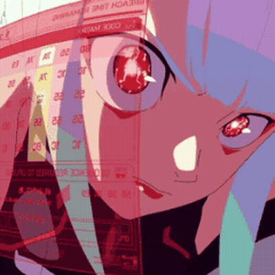 Girl With Blue Hair Looking At Screen Saying Atam Kaco GIF