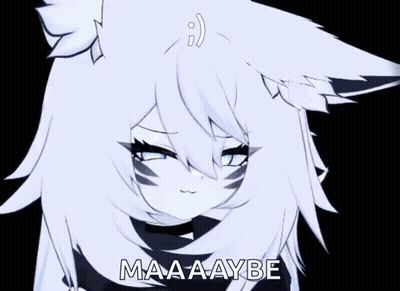 Girl With Blue Hair Making Face With Hands GIF