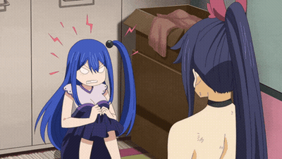 Girl With Blue Hair Next To Girl With Purple Hair GIF