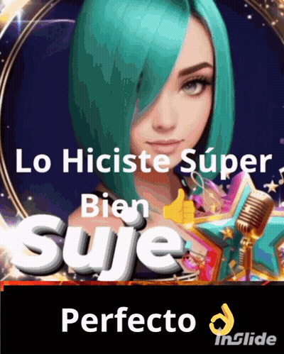 Girl With Blue Hair Saying Lo Hiciste Super Bien Suje GIF