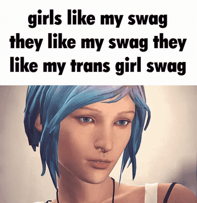 Girl With Blue Hair Says Girls Like My Swag GIF