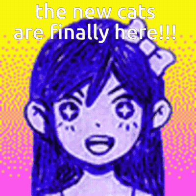 Girl With Blue Hair The New Cats Are Here GIF