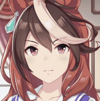 Girl With Blue Pendant In Hair GIF