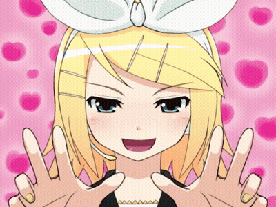 Girl With Bow Making Peace Sign GIF