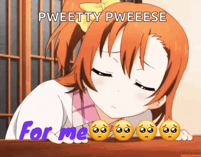 Girl With Bow Saying Pweetty Pweeese For Me GIF