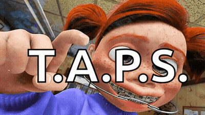 Girl With Braces Saying Taps GIF