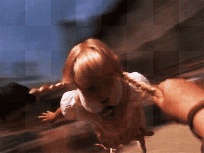 Girl With Braids Being Held GIF