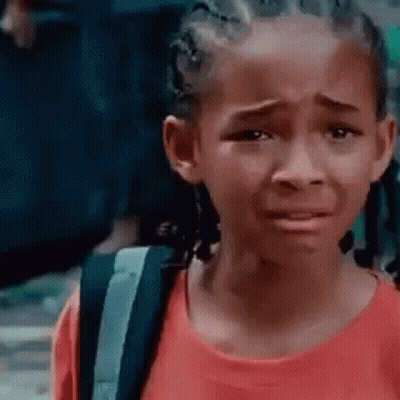 Girl With Braids Crying With Backpack GIF