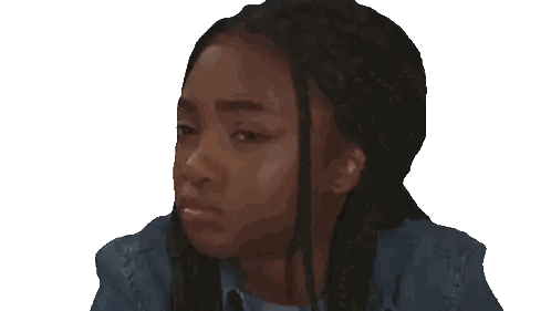 Girl With Braids Saying Dude Sticker