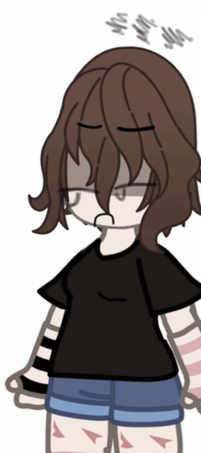 Girl With Brown Hair And Black Shirt GIF