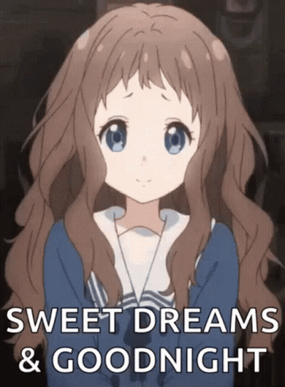 Girl With Brown Hair And Blue Eyes Says Sweet Dreams And Goodnight GIF