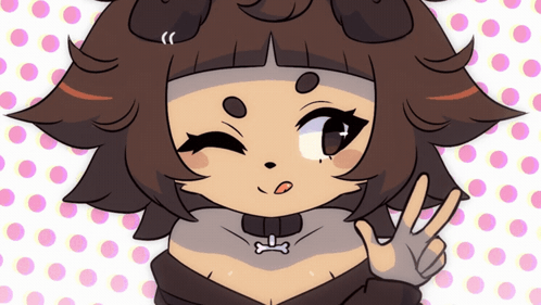 Girl With Brown Hair And Bone Necklace GIF