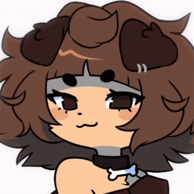 Girl With Brown Hair And Dog Ears GIF