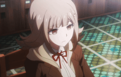 Girl With Brown Hair And Red Bow GIF