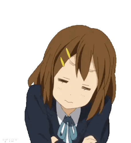 Girl With Brown Hair And Yellow Forehead Stripe Sticker