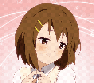 Girl With Brown Hair And Yellow Stripe GIF