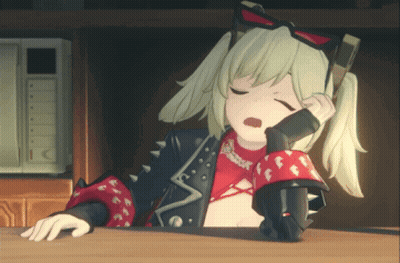 Girl With Cat Ear And Sunglasses Sleeping GIF