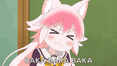 Girl With Cat Ear Baka Baka Baka GIF
