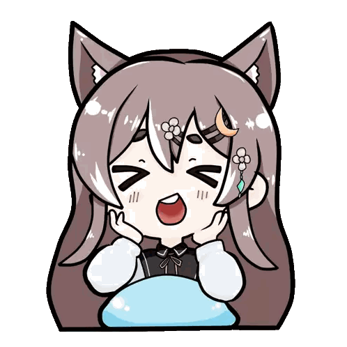 Girl With Cat Ear Drawing Sticker