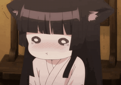 Girl With Cat Ear Headband GIF