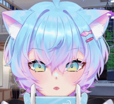 Girl With Cat Ear Holding Intel Box GIF