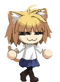 Girl With Cat Ear Pixel Art Sticker