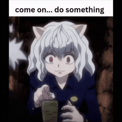 Girl With Cat Ear Saying Come On Do Something GIF